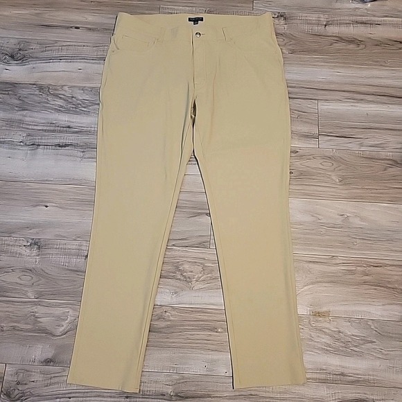 Peter Millar Crown Crafted Bingham Performance 5 Pocket‎ Pants 40x32 Beige NEW